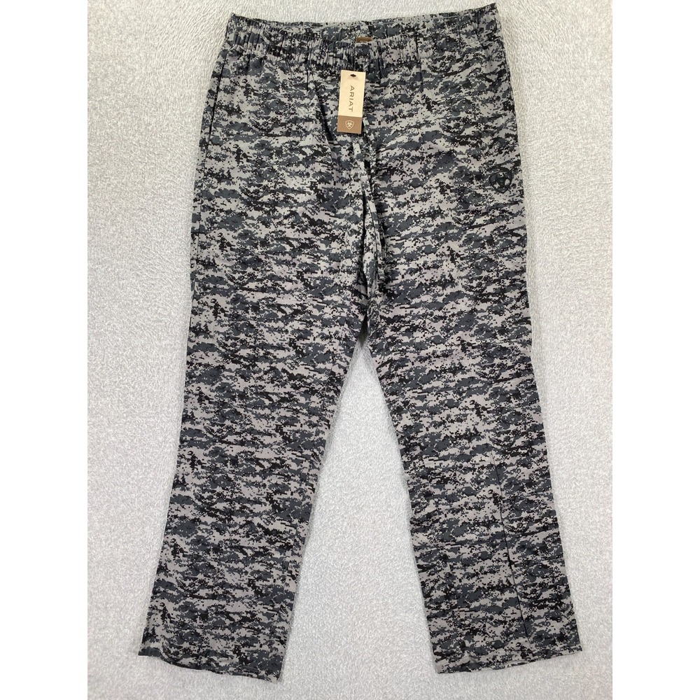 Ariat Pajama Pants Men's M Drawstring Elastic Waist Camo Comfort 100% Cotton